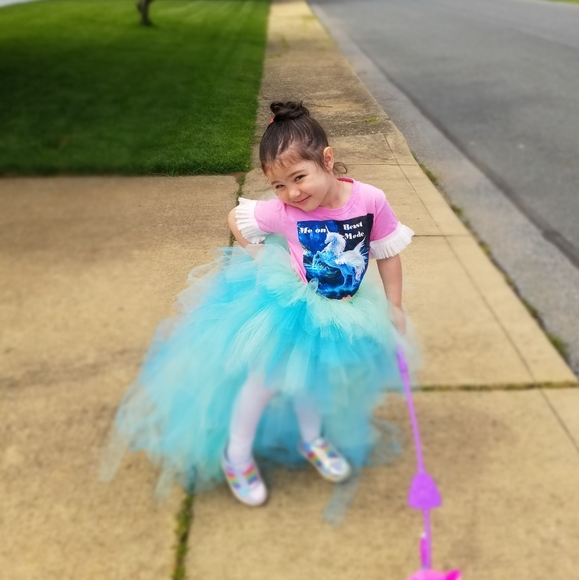 The Peacock tutu,  tulle shirt, girls infant toddl - Picture 2 of 3